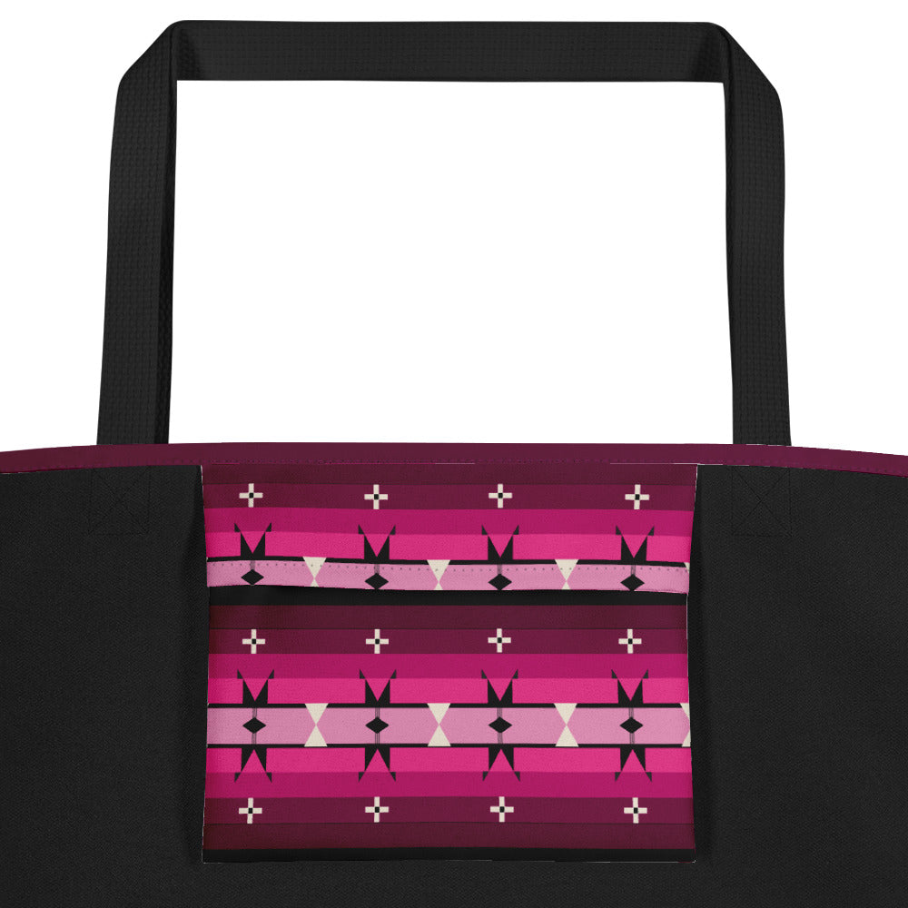 Pink Powwow Large Tote Bag