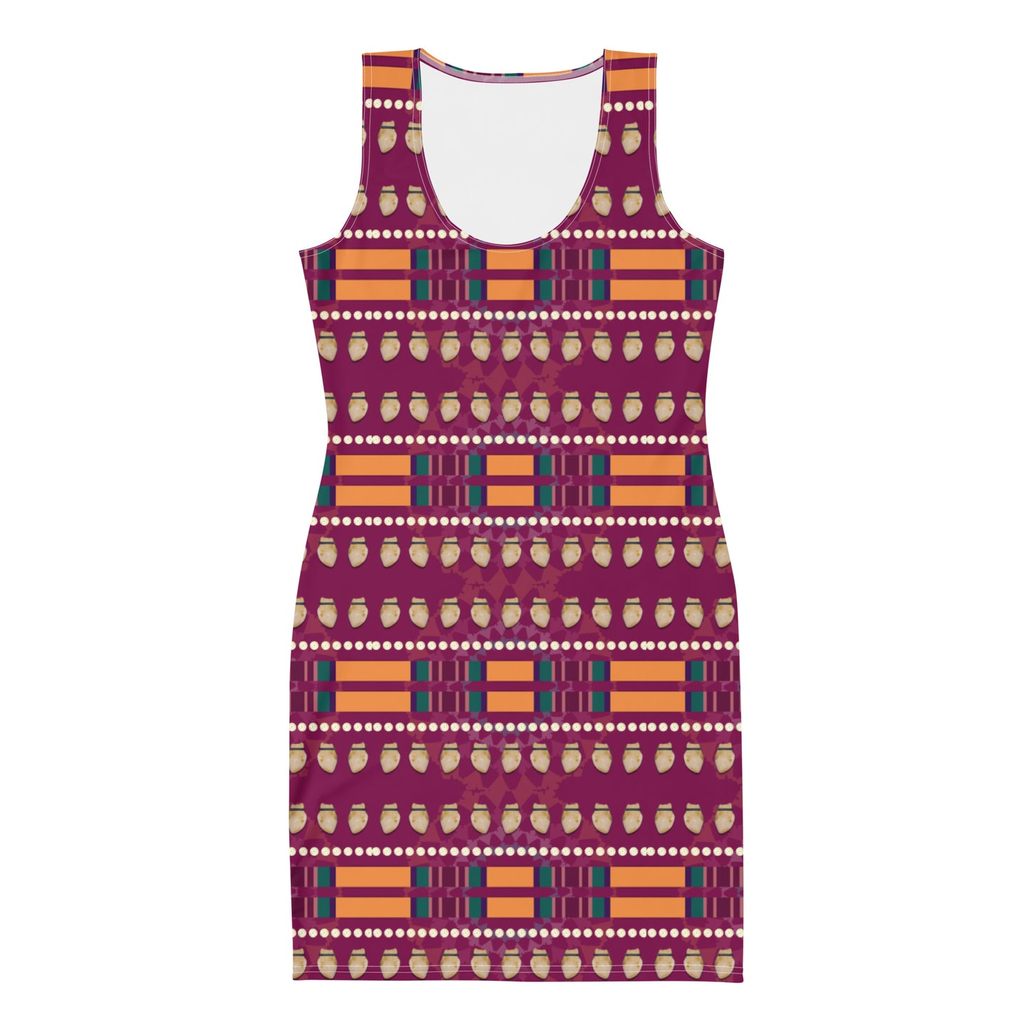 Plum Arrows Bodycon dress