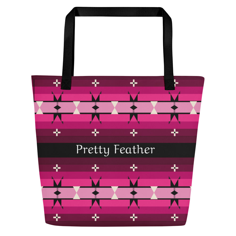Pink Powwow Large Tote Bag