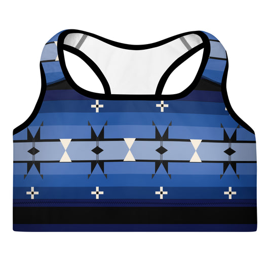 Blue Powwow Sports Bra