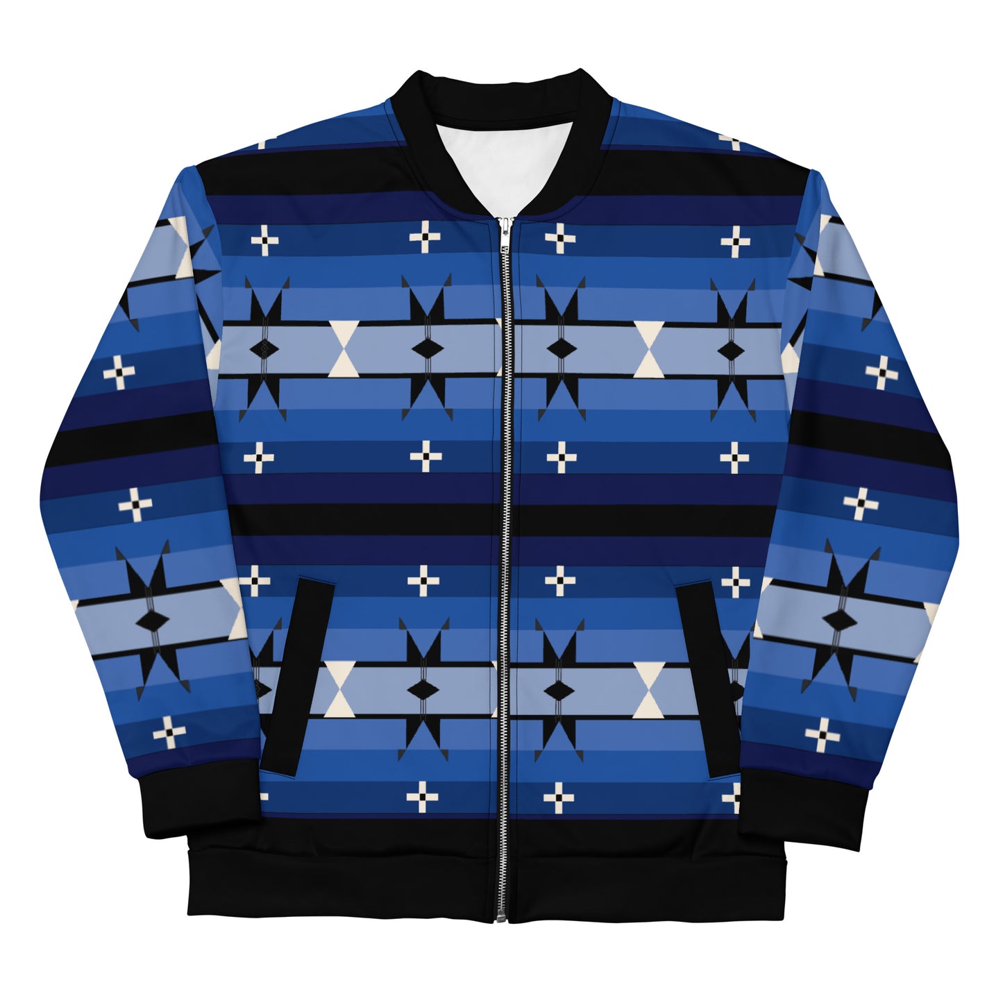 Blue Powwow Bomber Jacket