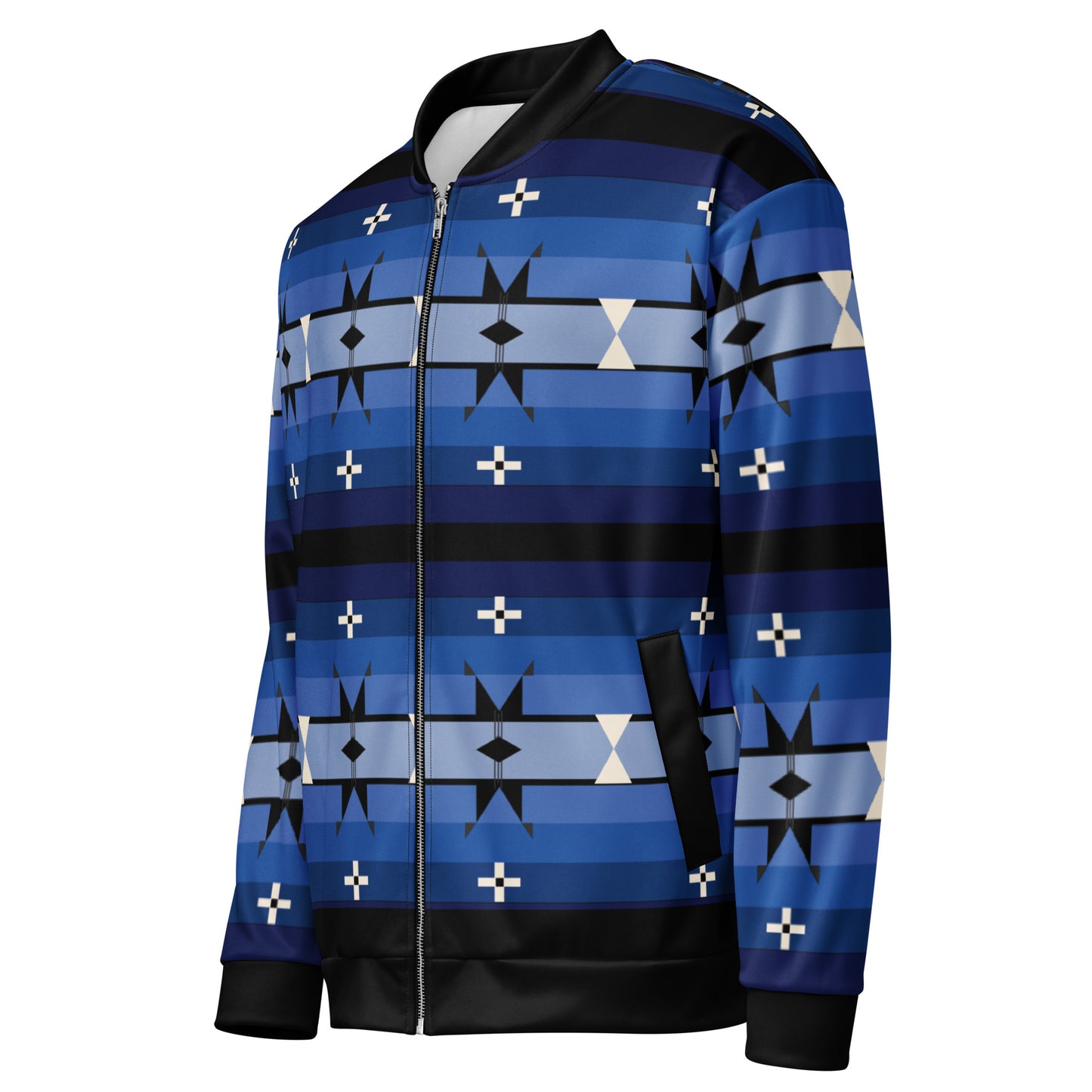 Blue Powwow Bomber Jacket