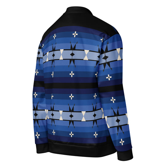 Blue Powwow Bomber Jacket