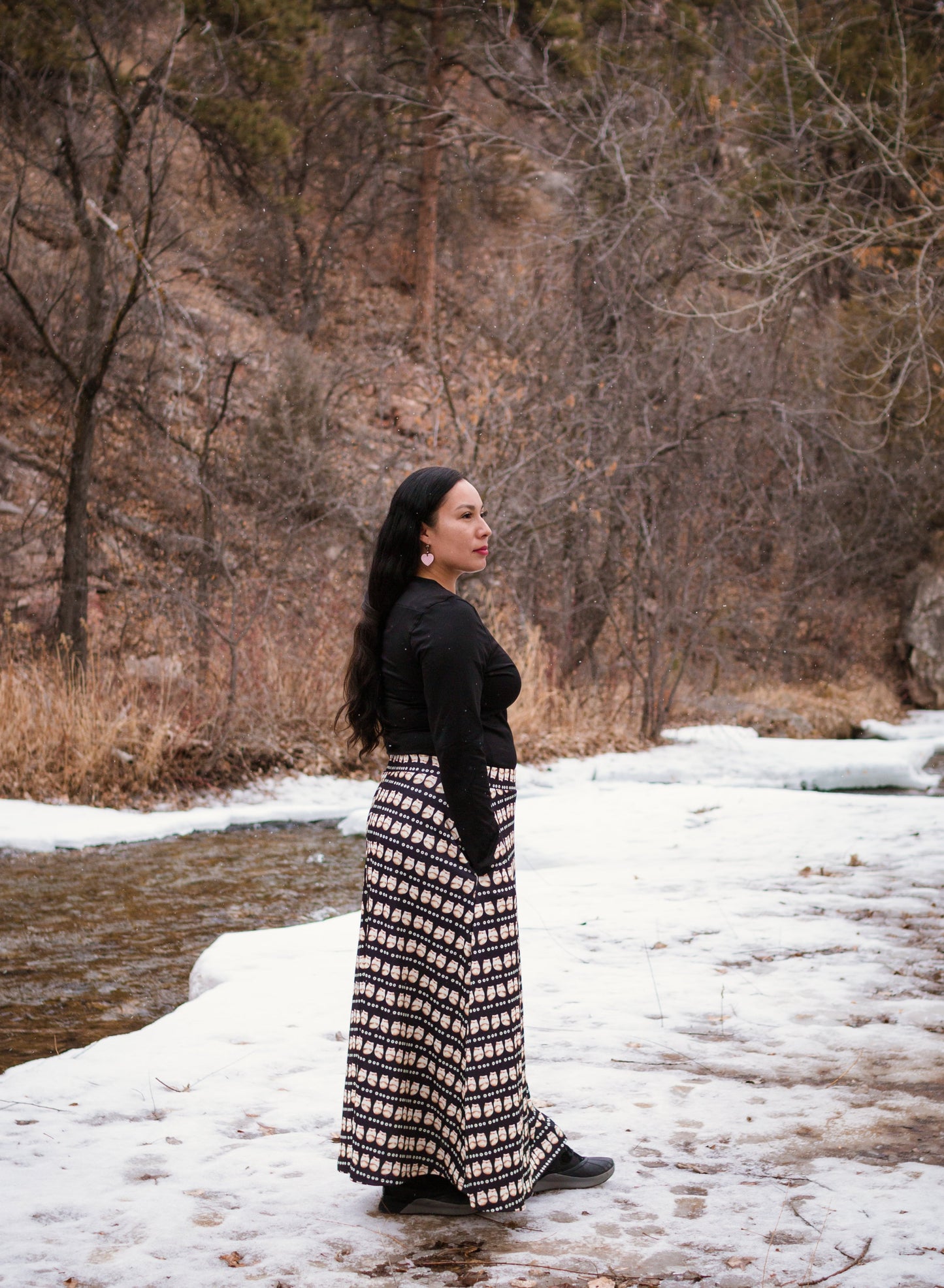 Genuine Elk Tooth & Sequin Skirt